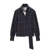 Fabricantes Mayoristas de Ropa para Mujer Transfronteriza 2025 Aliexpress Ins Popular Moda Conjunto de Top y Falda a Cuadros con Cordones