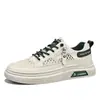 Zapatillas casuales para hombre, zapatos blancos modernos y de moda, zapatos deportivos para exteriores de malla cómodos y transpirables, directo del fabricante