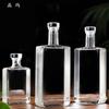 Garrafa de vinho de vidro bolha branco cristalino garrafa vazia selada recipiente especial de alta qualidade para fabricação própria recipiente de armazenamento de vinho de frutas garrafa de vinho oficial nuvem
