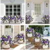 Enredadera Artificial de Gloria de la Mañana Flor Trompeta Venta Caliente Transfronteriza Cesta de Flores para Exteriores Decoración de Jardín Colgante de Pared Artificial de Gloria de la Mañana