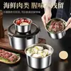 Caja de Almacenamiento de Acero Inoxidable 304 de Grado Alimenticio Transfronteriza con Tapa, Recipiente Sellado, Caja para Frutas, Lonchera para Uso en Refrigerador Doméstico