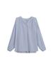 Camisa EVERTRUE Feminina Primavera Nova Manga Longa Gola Redonda Solta Slim Design Pulôver Top 51526