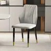 Mesa y Sillas de Comedor Minimalistas de Lujo Ligero Nórdico Moderno Color Crema, Silla de Tocador con Respaldo, Mesa y Taburetes de Comedor de Hotel