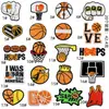 Novo adesivo de tecido bordado de basquete de desenho animado esportivo, etiqueta de tecido, acessório de vestuário, patch bordado para computador em estoque, atacado