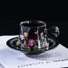 Juego de Tazas de Café Chunford Lirio del Valle Morado Aspecto de Alta Gama Cerámica de Lujo Ligero Diseño de Taza Regalo de Boda para Pareja Inauguración de Casa