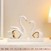 Adornos de cisne de cerámica modernos y sencillos para pareja, decoración para el hogar, artesanías creativas de lujo, regalo de boda