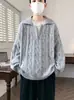Suéter de punto de dos piezas para otoño e invierno, suéter de manga larga con cuello ancho, color rojo, adecuado para las celebraciones del Año Nuevo Chino, color rojo, estilo juvenil, patrón de trenzado