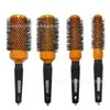 Pente de Alumínio Resistente à Temperatura Cerâmica Pente para Cabeleireiro Pente de Modelar Cilindro de Rolo Cerâmico Escova de Nylon Pente para Cabelo Cacheado