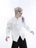 Estilo Chino Nuevo Estilo Chino Tinta Salpicada Cuello Alto Metal Decorativo Traje Chaqueta Primavera y Otoño Moda Callejera Versátil Traje Superior
