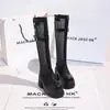 Botas Altas de Malla Negra para Mujer Nuevo Estilo Primavera y Verano 2026 Malla Transpirable Botas Altas Estilo Británico Adelgazantes Botas de Jinete