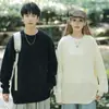 Otoño e Invierno Cuello Redondo Ropa de Punto de Invierno para Hombre Nueva Holgada Terciopelo Engrosado Ropa de Punto para Fondo Ropa de Punto Cálida para Jóvenes