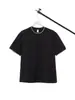Camiseta Unisex de Algodón Mezclado, Manga Corta, Cuello Redondo, Bloques de Color, Estilo Americano Moderno, Ligera de Verano, 220g, Corte Holgado Casual, para Pareja