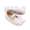 Zapatos para bebé niña de 0 a 1 año color liso moño suela de goma suave antideslizante resistentes al desgaste zapatos de princesa para niños pequeños BBW3098