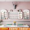 Estante de pared para tienda de decoración de uñas, vitrina colgante para esmalte de uñas en gel, estante de pared para almacenamiento de esmaltes de uñas