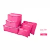 Bolsa de viaje transfronteriza estilo coreano, juego de 6 piezas, bolsa de almacenamiento de tela Oxford, bolsa organizadora de ropa interior y sujetador, bolsa para zapatos, juego de seis piezas