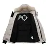 Chaqueta de Invierno Cg para Pareja Estilo Europeo y Americano con Capucha Desmontable y Cuello Grande de Plumón de Ganso, Alternativa Asequible, En Stock Transfronterizo