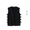 Chaleco Chino Delgado de Algodón y Lino de Verano Chaleco Chaleco Hebilla Vintage Sudadera para Hombre Mayor Chaqueta China Chaleco sin Mangas talla extra Hombres