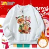 Nueva Sudadera Redonda Infantil de Zootopia Otoño e Invierno Forrada de Polar Versátil para Niños Mayores Sudadera de Navidad