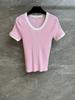 Bienes Nanyou de Shenzhen~25 Chaleco Rosa Estilo Chanel Manga Corta Casual Versátil Vestido sin Mangas Chaleco Estilo Chanel para Mujer