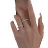 Plata esterlina s925 cuentas de alta calidad con patrón de sandía anillo de perlas Shijia para mujer apilable delgado simple diseño nicho de lujo ligero