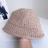 Sombrero de pescador de punto minimalista multicolor para mujer, sombrero de pescador versátil casual de otoño e invierno, sombrero de lana cálido y moderno