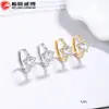 Pendientes de Zirconia con Forma de Estrella de Cinco Puntas Joyería para Orejas de Lujo Ligero Gama Alta para Mujer Tachuelas de Estrella de Plata de Ley 925 Accesorios de Nicho Regalo de Cumpleaños