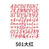 Adesivos de Letras Amazon Transfronteiriços para Diários, 26 Letras e Números em Caligrafia Manuscrita, Adesivos DIY de Nome e Número