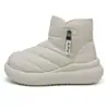 28110 Pão Quente Sapatos Grandes de Algodão 2025 Sapatos Femininos de Inverno Mais Veludo Aumento de Altura Sola Grossa Botas de Neve Femininas