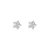 Aretes de Circonia Estrella para Mujer, Compactos, Mini, Aretes que no se quitan para Dormir, Estrella de Cinco Puntas Incrustada con Piedras Preciosas, Perforación de Oreja de Alta Gama
