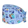 Algodão Impresso Sala de Cirurgia Chapéu Masculino e Feminino Oral Dental Médico Chapéu Enfermeira Chapéu Alimento Quimioterapia Saco Tapis Chapéu