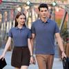 En stock Camisa polo de hombre de tela Solona camiseta de verano de manga corta con solapa para mujer ropa de negocios para empresa camisa de trabajo