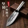 Cuchillo de Cocina Engrosado, Cuchillo para Cortar Árboles, Cuchillo Integrado Forjado para Cortar Bambú, Cuchillo Recto para Abrir Caminos y Despejar Senderos en Montañas al Aire Libre, Cuchillo para Leña con Revestimiento de Acero