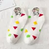Calcetines de Dibujos Animados de Moda para Mujer 2021 Crayon Shin-Chan Calcetines de Algodón a Media Pantorrilla Venta al por Mayor Versátiles Estilo Japonés Tendencia Ins