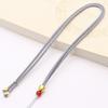 Cuerda de aleación de cuerda hecha a mano de alta gama, hebilla de cuerda, colgante de cuenta roja chapado en oro, cuerda para joyería, cuerda de la suerte para boutique, cuerda para colgante de jade