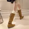 Botas de Montar de Temporada para Mujer Primer Encuentro 2026 Nuevas de Otoño Retro Punta Fina Adelgazantes que Aumentan la Altura Botines Hasta la Rodilla