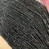 Contas pretas de turmalina de 2MM, contas facetadas, corte de ângulo de disco rígido, contas Mimi pequenas