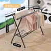 Perchero de ropa en forma de X, perchero de pie, extra grueso, no requiere instalación, perchero a prueba de viento para exteriores, tendedero multifuncional para balcón