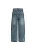 Pantalones Casuales Rectos Bordados de Hello Kitty para Mujer 2025 Nuevo Otoño Sueltos de Pierna Ancha Versátiles Jeans