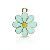 Pendente Gato Preto e Branco Flor Gotejante de Óleo Venda Quente Transfronteiriça Liga de Zinco Brincos Pulseira Chaveiro Acessórios de Joias DIY