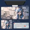 Mouse Pad Gamer Grande de Beleza Anime, Antiderrapante, Borda Travada, Tapete de Borracha Espesso para Mesa, Personalizável com Seu Próprio Design