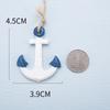 Decoraciones mediterráneas para el hogar, mini red de pesca, accesorios, estrella de mar, pez pequeño, ancla de barco, timonel, salvavidas, pequeño colgante, decoración de pared