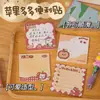 Manzana Duoduo Cachorro Notas Adhesivas Papel de Notas Adhesivas Lindo Papel de Mensajes de Dibujos Animados Material de Decoración para Diario de Estudiante Papel