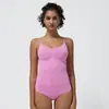Body de yoga serie Lycra europeo y americano, ultraelástico, tacto piel, forma de T, control de abdomen, moldeador corporal, traje de una pieza ajustado