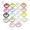 Aleación Pintada Patrón de Nube Broche de Resorte Colgante Accesorios para Joyería Hecha a Mano DIY Encanto para Llavero Patrón de Nube de Siete Colores