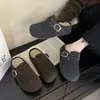 Zapatos Birkenstock con Suela Gruesa para Aumentar Altura, Correas en el Pie Retro, Pantuflas de Punta Cerrada, Ropa para Exteriores, Novedad Otoño 2026, Estilo Perezoso, Zapatos de Una Sola Pieza para Mujer