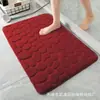Em estoque tapete de chão com relevo de veludo coral, piso de seixos, tapete de porta de banheiro absorvente, tapete de chão macio para corredor, tapete de porta, atacado