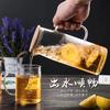 Chaleira de água fria de vidro reto para uso doméstico Chaleira de água fria de grande capacidade Copo de água fervida Panela de verão Pote de suco