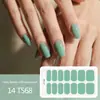 Adesivos para Manicure em Gel Sem Luz de 14 Dedos Popular na Temu Transfronteiriça Adesivos de Unha à Prova d'Água de Longa Duração