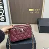 2026 Nuevo Modelo Bolso de Maquillaje Bolso de Mano Caja Larga con Asa Estilo Chanel Bolso Cruzado de Hombro con Cadena Bolso para Teléfono