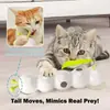 Brinquedo Interativo Inteligente para Gatos com Cauda de Presa Substituível Brinquedo de Minhoca com Movimento Inteligente para Gatos de Interior Design de Lagarta Interativa Brinquedo para Gatos e Cachorros